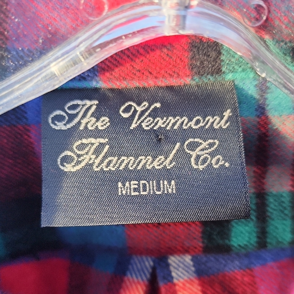 Vermont Flannel Co Plaid Flannel Button-Up Shirt in Red, Blue, Green Medium - Picture 3 of 15